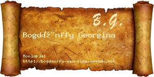 Bogdánffy Georgina névjegykártya